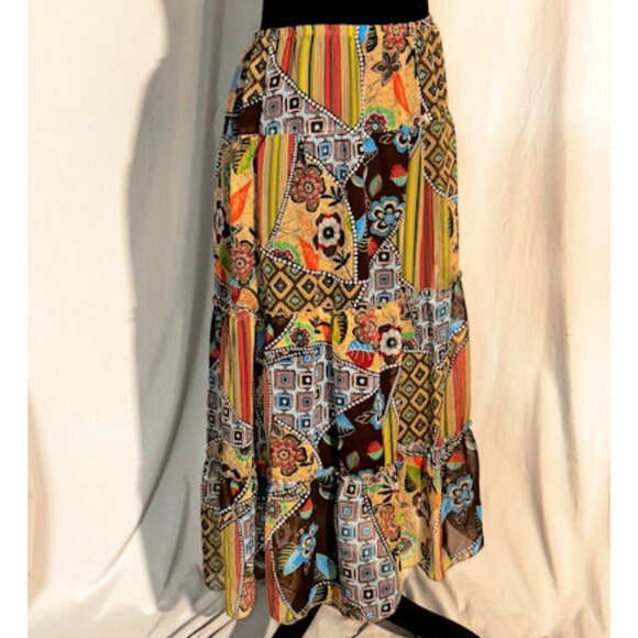 Studio 1940 Patchwork Skirt, Maxi Skirt, Size XL - Picture 5 of 5